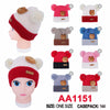 Kids Boys Girls Children Cute Bear Smile Winter Warm Hats Caps With Pom AA1151