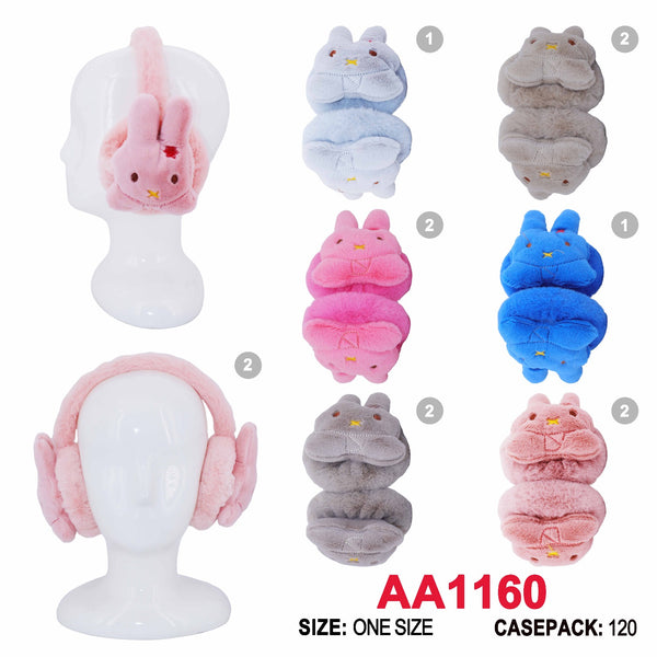 Cute Rabbit Kids Children Adjustable Earband Earmuff Ear Warmer AA1160