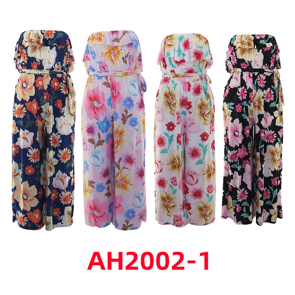 NYC Wholesale Fashion Jumpsuits Vintage Jumper Flower Prints Sundresses, AH2002