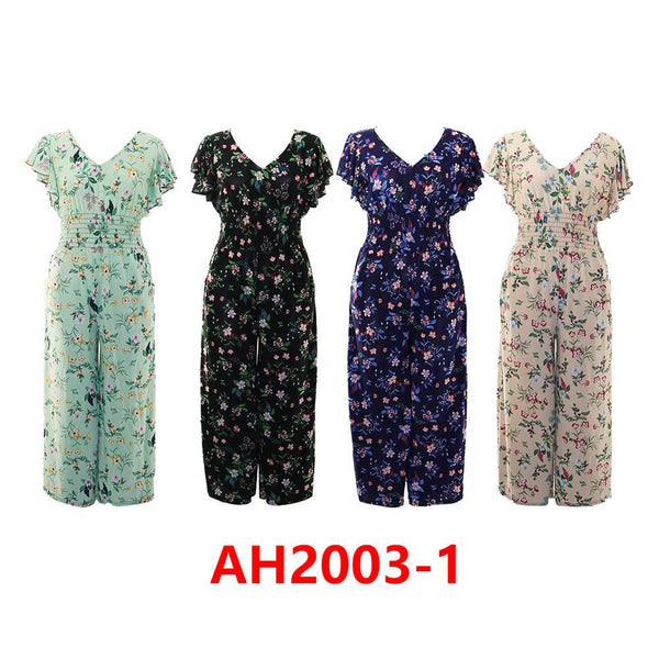 NYC Wholesale Fashion Jumpsuits Vintage Jumper Flower Prints Sundresses, AH2003