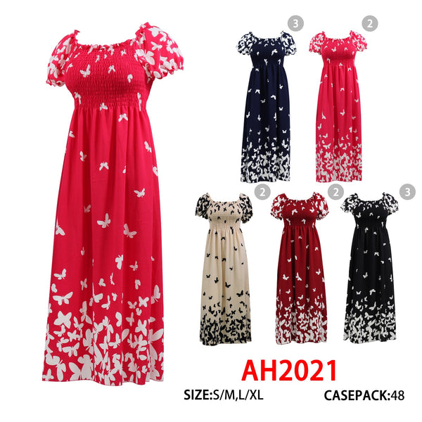 NYC Wholesale Fashion Long Maxi Breathable Summer Dresses Sundresses, AH2021