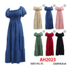 NYC Wholesale Fashion Long Maxi Breathable Plain Summer Dresses Sundresses, AH2023