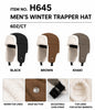 Winter Warm Trapper Trooper Earflap Ski Hat W/Faux Fur Lining, H645