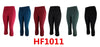 12 Pairs Women Capri Leggings Summer Cropped Pants Solid Comfy Tight Fit Running Capris HF1011
