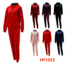 12 Winter Outfit Sets Legging Pants And Full Zip Jacket Top W/Hoodie Lining Set HF1053