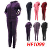 12 Sets of Winter Lining Outfit Gym Legging And Full Zip Jacket Top W/Hoodie Set HF1099