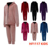 Kids Children Girls Boys Winter Warm Pants Lining Joggers Leggings And Zipper Jacket Bear W/Hoody HF1117
