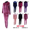 12 Sets Winter Lining Outfit Gym Legging Pants Joggers And Full Zip Jacket Top W/Hoodie Set HF1146
