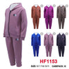 Kids Children Girls Boys Winter Warm Pants Lining Leggings Joggers And Zipper Jacket W/Hoody HF1153