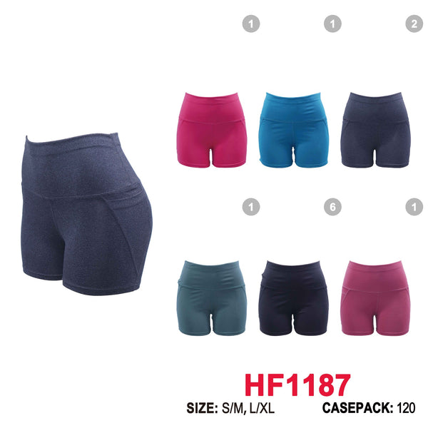 12 Pairs Lady Lightweight Breathable Running Short Leggings HF1187