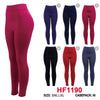 12 Pairs Women Flex-Fit Stretch Pull-On Slim-Leg Casual Leggings Yoga Pants HF1190