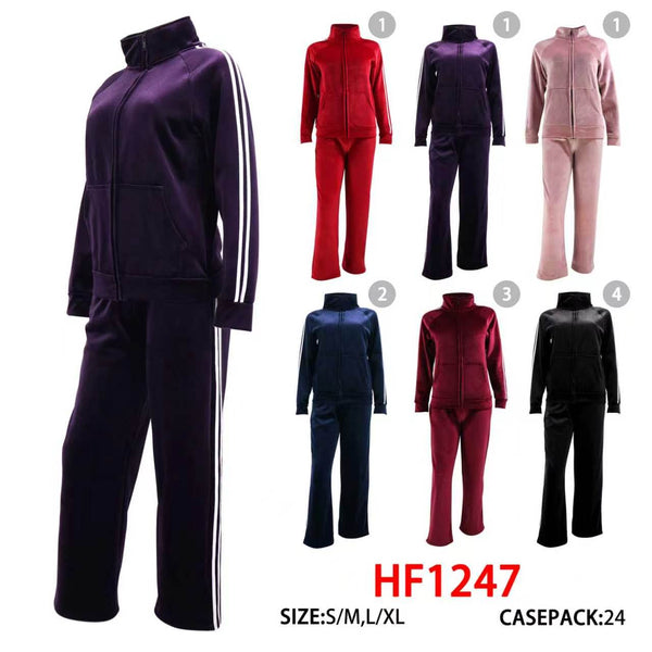 12 Sets Winter Warm Cozy Lining Outfit Gym Legging Pants Joggers And Jacket Top Set HF1247