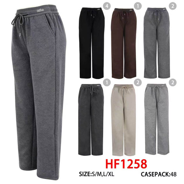 Women Girl Winter Warm Cozy Fur Lining Leggings Sports JOGGERS Pants Active Wear HF1258