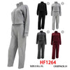 12 Sets Winter Warm Cozy Lining Outfit Gym Legging Pants Joggers And Mock Jacket Top Set HF1264