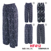 12 Pairs Women Summer Lightweight Leisure Pants Printed Beach Casual Pants Loose Fit HF412