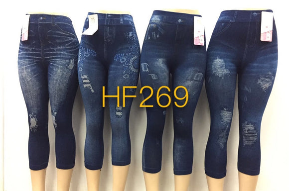 NYC Wholesale Lady Girls Jean Leggings Pants Knickers, HF269 - OPT FASHION WHOLESALE