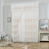 Elegance Sheer Voile 2 Layers Rod Pocket Window Curtain Panel, FF1018 - OPT FASHION WHOLESALE