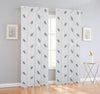 Elegance Sheer Voile Leaf Rod Pocket Window Curtain Panel, FF1023 - OPT FASHION WHOLESALE