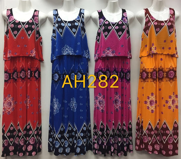NYC Wholesale Fashion Long Maxi Dresses Summer Sundresses, AH282 - OPT FASHION WHOLESALE