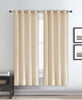 Dupioni Breathable Fabric Grommet Top Window Curtain Panel, 81011