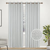 Linen Lined Interlined Wave Silver Line Grommet Top Window Curtain Panel, 81028 - OPT FASHION WHOLESALE