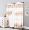 Double Layers Organza Sheer Embroidered Rod Pocket Window Curtain Panel and Valance, 81037