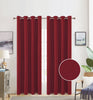 Heavy Rayon Blend Linen Room Darkening Grommet Top Window Curtain Panel, 81052
