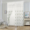 Double Layers Organza Sheer Embroidered Rod Pocket Window Curtain Panel and Valance, 81056