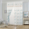 Double Layers Organza Sheer Embroidered Rod Pocket Window Curtain Panel and Valance, 81056