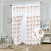 Sheer Voile 2 Layers Rod Pocket Window Curtain Panel, 81063