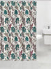 Floral Microfiber Fabric Shower Bath Curtain, 83002