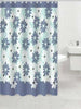 Floral Microfiber Fabric Shower Bath Curtain, 83003