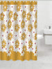 Floral Microfiber Fabric Shower Bath Curtain, 83003