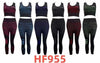 12 Sets of 2 Piece Workout Sports Yoga Outfits Gym Legging And Tank Top Set HF955