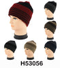 Wholesale Knit Stripe Beanie Hats H53056 - OPT FASHION WHOLESALE