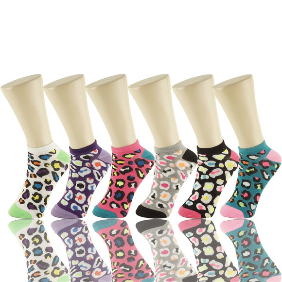 Wholesale 12 Pairs Lady Girls Ankle Socks Low Cut Assorted Colors S18306 - OPT FASHION WHOLESALE