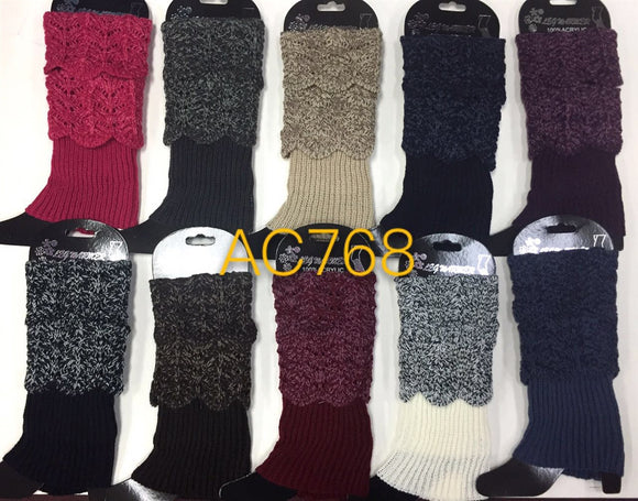 Wholesale Cable Knit Short Leg Warmers Boot Cuffs AC768 - OPT FASHION WHOLESALE
