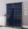 Double Layers Organza Sheer Embroidered Rod Pocket Window Curtain Panel and Valance, FF1005 - OPT FASHION WHOLESALE