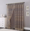 Double Layers Organza Sheer Embroidered Rod Pocket Window Curtain Panel and Valance, FF1005 - OPT FASHION WHOLESALE