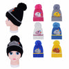 Kids Boys Girls Children Cute Dino Dinosaur Winter Warm Hats Caps With Pom AA1135