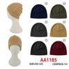Winter Fleece Pull On Plain Beanies Warm Hat Skull Cap AA1185