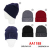 Long Cuffed Beanie Knit Skully New York Winter Warm Hats AA1188