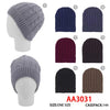 Winter Cable Knitted Pull On Warm Hat Beanies Skull Cap AA3031