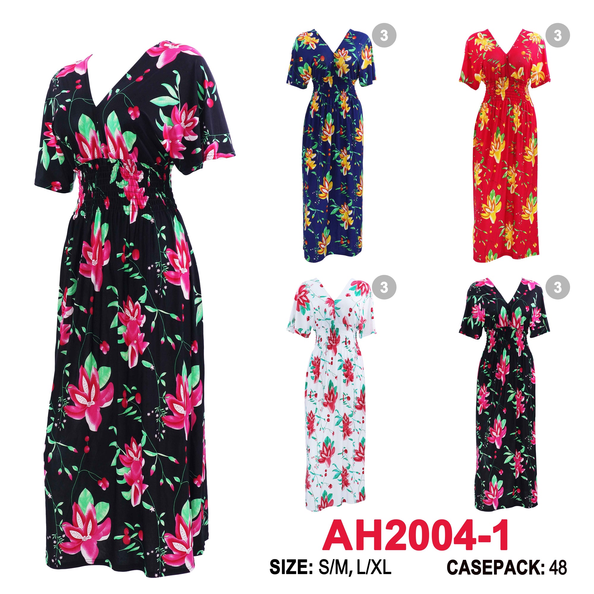 NYC Wholesale Fashion Breathable Floral Print Long Maxi Summer Dresses – OPT FASHION WHOLESALE