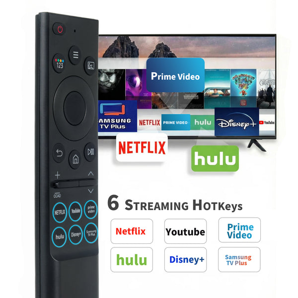 12 Pieces 6 Shortcut Buttons Samsung Smart TV Remote Control Replacement Compatible All Samsung Frame Serif Crystal Solar UHD Neo QLED OLED 4K 8K Smart TVs
