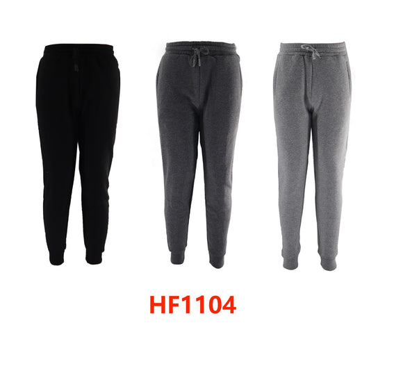 Men Winter Warm Cozy Fur Lining Pants Sports JOGGERS HF1104