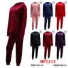 12 Sets Winter Warm Cozy Lining Outfit Gym Legging Pants Joggers And Hoodie Jacket Top Set HF1213