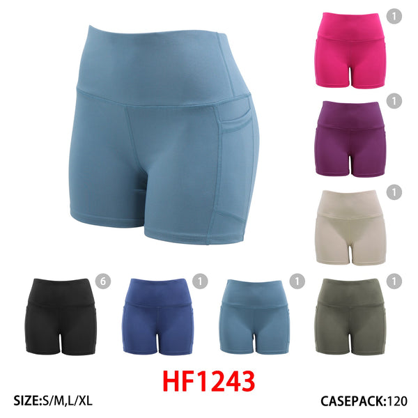 12 Pairs Lady Lightweight Breathable Running Short Leggings HF1243