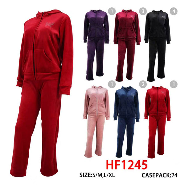 12 Sets Winter Warm Cozy Lining Outfit Gym Legging Pants Joggers And Hoodie Jacket Top Set HF1245