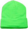 Wholesale 12 Pieces Neon Long Cuffed Knit Ski Hat Beanie, H8000